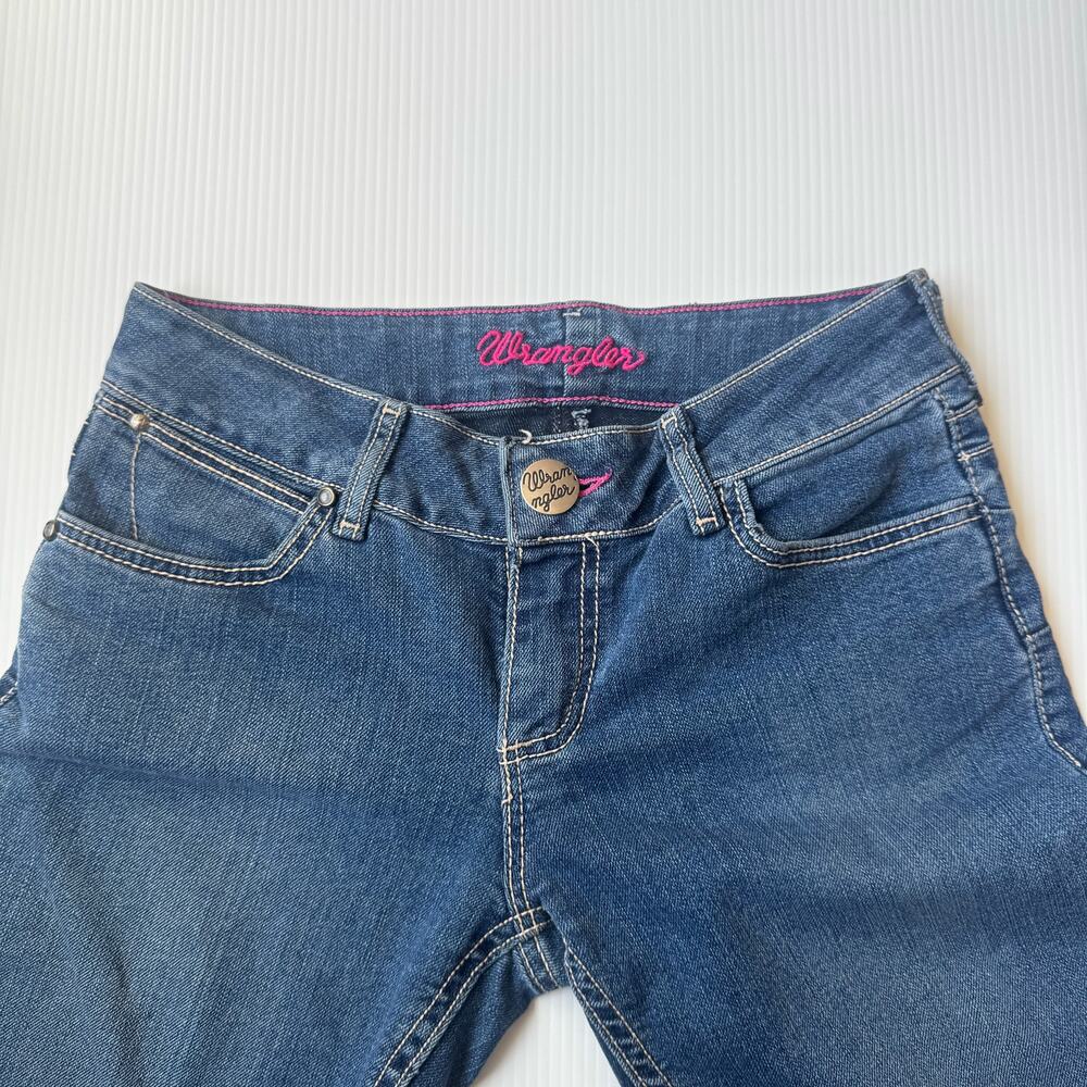Wrangler Y2K Low Rise Bootcut Jeans Rhinestone Cowgirl Western Rodeo Barbie Sm - Picture 3 of 15